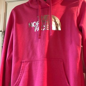 Women’s small pink NorthFace pullover sweatshirt